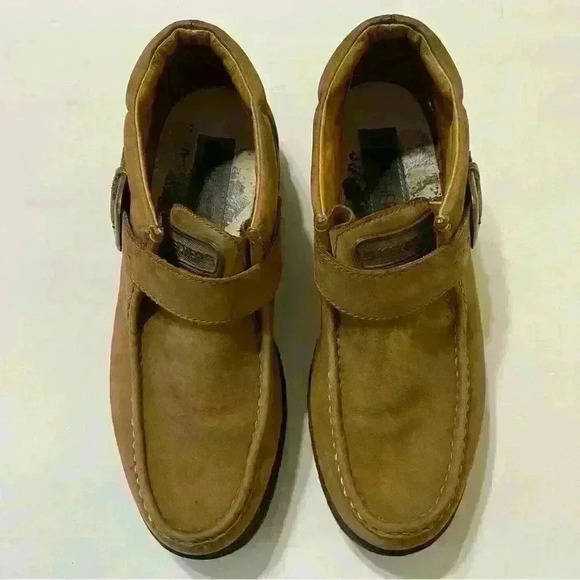 Skechers Mens Regulators Takeover Strap Loafers Wheat Tan Leather Size 10.5 - Picture 2 of 13